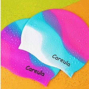 Careula Kids Swim Cap set of 2. Ages 4-8 Medium